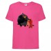 Футболка детская Энгри Бердс  (Angry Birds) розовая (AB-red&bomb-pink) 128 см