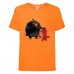 Футболка детская Энгри Бердс  (Angry Birds) оранжевая (AB-red&bomb-orange) 104 см