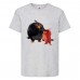 Футболка детская Энгри Бердс  (Angry Birds) серая (AB-red&bomb-gray) 104 см