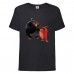 Футболка детская Энгри Бердс  (Angry Birds) черная (AB-red&bomb-black) 152 см
