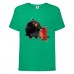 Футболка детская Энгри Бердс  (Angry Birds) зеленая (AB-red&bomb-green) 140 см