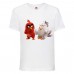 Футболка детская Энгри Бердс  (Angry Birds) белая (AB-red&matilda-white) 140 см