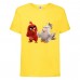 Футболка детская Энгри Бердс  (Angry Birds) желтая (AB-red&matilda-yellow) 140 см