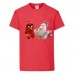 Футболка детская Энгри Бердс  (Angry Birds) красная (AB-red&matilda-red) 140 см