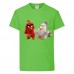 Футболка детская Энгри Бердс  (Angry Birds) светло-зеленая (AB-red&matilda-green) 116 см