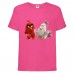 Футболка детская Энгри Бердс  (Angry Birds) розовая (AB-red&matilda-pink) 128 см