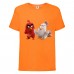 Футболка детская Энгри Бердс  (Angry Birds) оранжевая (AB-red&matilda-orange) 128 см