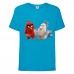 Футболка детская Энгри Бердс  (Angry Birds) голубая (AB-red&matilda-blue) 116 см