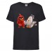Футболка детская Энгри Бердс  (Angry Birds) черная  (AB-red&matilda-black) 152 см