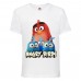 Футболка детская Энгри Бердс  (Angry Birds) белая (AB-red&chicks-white) 116см