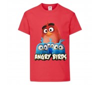 Футболка детская Энгри Бердс  (Angry Birds) красная (AB-red&chicks-red) 152 см