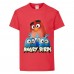 Футболка детская Энгри Бердс  (Angry Birds) красная (AB-red&chicks-red) 152 см