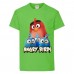 Футболка детская Энгри Бердс  (Angry Birds) светло-зеленая (AB-red&chicks-green) 116 см