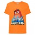 Футболка детская Энгри Бердс  (Angry Birds) оранжевая (AB-red&chicks-orange) 104см