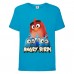 Футболка детская Энгри Бердс  (Angry Birds) голубая (AB-red&chicks-blue) 128 см