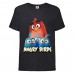 Футболка детская Энгри Бердс  (Angry Birds) черная  (AB-red&chicks-black) 152 см