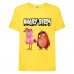 Футболка детская Энгри Бердс  (Angry Birds) желтая (AB-red&bird-yellow) 140 см
