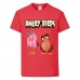 Футболка детская Энгри Бердс  (Angry Birds) красная (AB-red&bird-red) 140 см