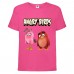 Футболка детская Энгри Бердс  (Angry Birds) розовая (AB-red&bird-pink) 128 см
