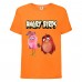 Футболка детская Энгри Бердс  (Angry Birds) оранжевая (AB-red&bird-orange) 104 см