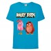 Футболка детская Энгри Бердс  (Angry Birds) голубая (AB-red&bird-blue) 116 см