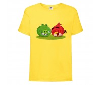 Футболка детская Энгри Бердс  (Angry Birds) желтая (AB-red&svin-yellow) 164 см