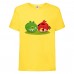Футболка детская Энгри Бердс  (Angry Birds) желтая (AB-red&svin-yellow) 140 см