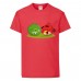 Футболка детская Энгри Бердс  (Angry Birds) красная  (AB-red&svin-red) 140 см