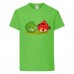 Футболка детская Энгри Бердс  (Angry Birds) светло-зеленая  (AB-red&svin-green) 116 см