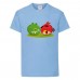 Футболка детская Энгри Бердс  (Angry Birds) светло-голубая (AB-red&svin-blue) 104 см