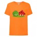Футболка детская Энгри Бердс  (Angry Birds) оранжевая (AB-red&svin-orange) 104 см