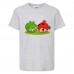 Футболка детская Энгри Бердс  (Angry Birds) серая  (AB-red&svin-gray) 104 см