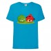 Футболка детская Энгри Бердс  (Angry Birds) голубая  (AB-red&svin-blue) 104 см