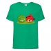 Футболка детская Энгри Бердс  (Angry Birds) зеленая  (AB-red&svin-green) 152 см