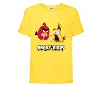 Футболка детская Энгри Бердс  (Angry Birds) желтая  (AB-red&chak-yellow) 164 см