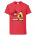 Футболка детская Энгри Бердс  (Angry Birds)  красная  (AB-red&chak-red) 152 см