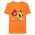 Футболка детская Энгри Бердс  (Angry Birds) оранжевая  (AB-red&chak-orange) 128 см