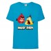 Футболка детская Энгри Бердс  (Angry Birds) голубая  (AB-red&chak-blue) 104 см