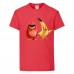 Футболка детская Энгри Бердс  (Angry Birds)  красная  (AB-red&chak-2-red) 152 см