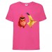 Футболка детская Энгри Бердс  (Angry Birds)  розовая (AB-red&chak-2-pink) 104 см