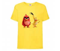Футболка детская Энгри Бердс  (Angry Birds) желтая  (AB-red&chak-2-yellow) 104 см