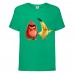 Футболка детская Энгри Бердс  (Angry Birds) зеленая  (AB-red&chak-2-green) 128 см