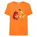 Футболка детская Энгри Бердс  (Angry Birds) оранжевая  (AB-red&chak-2-orange) 104 см