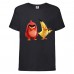 Футболка детская Энгри Бердс  (Angry Birds) черная  (AB-red&chak-2-black) 140 см