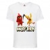 Футболка детская Энгри Бердс  (Angry Birds) белая  (AB-red&chak-3-white) 104 см