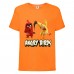 Футболка детская Энгри Бердс  (Angry Birds) оранжевая  (AB-red&chak-3-orange) 104 см