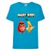Футболка детская Энгри Бердс  (Angry Birds) голубая  (AB-red&chak-4-blue) 104 см