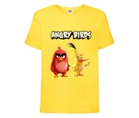 Футболка детская Энгри Бердс  (Angry Birds) желтая  (AB-red&chak-4-yellow) 104 см
