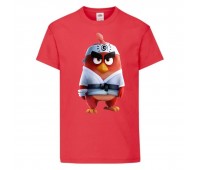Футболка детская Энгри Бердс  (Angry Birds) красная  (AB-karate-red) 152 см