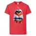 Футболка детская Энгри Бердс  (Angry Birds) красная  (AB-karate-red) 152 см